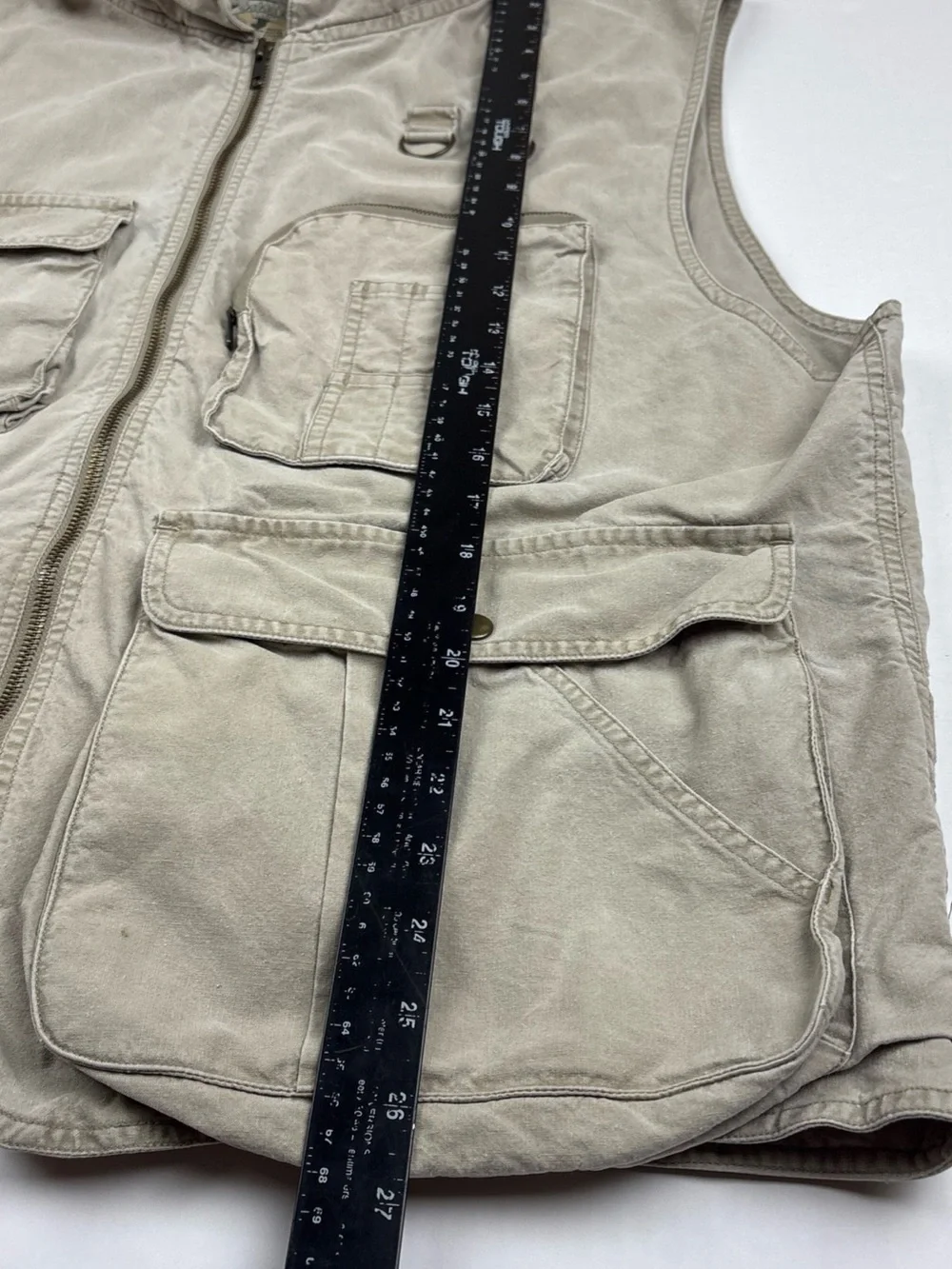 Vintage Banana Republic Safari Travel XL Vest Tan Khaki Cotton Pockets Hunt
